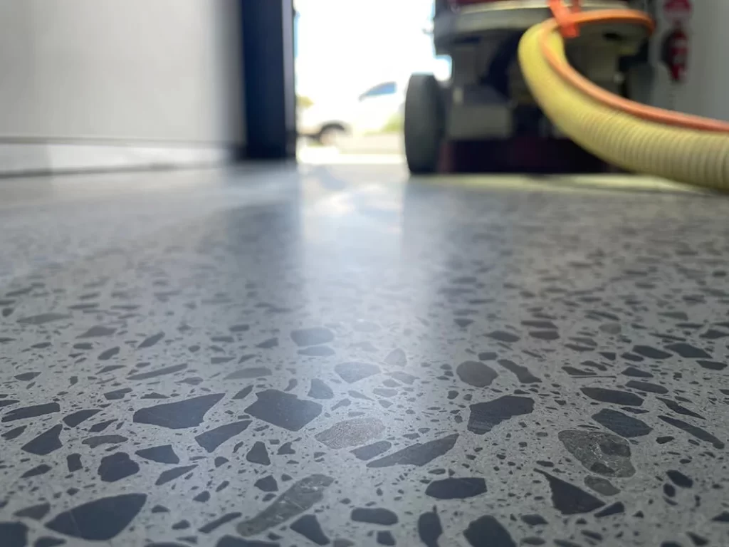 Mechanical polished concrete close up