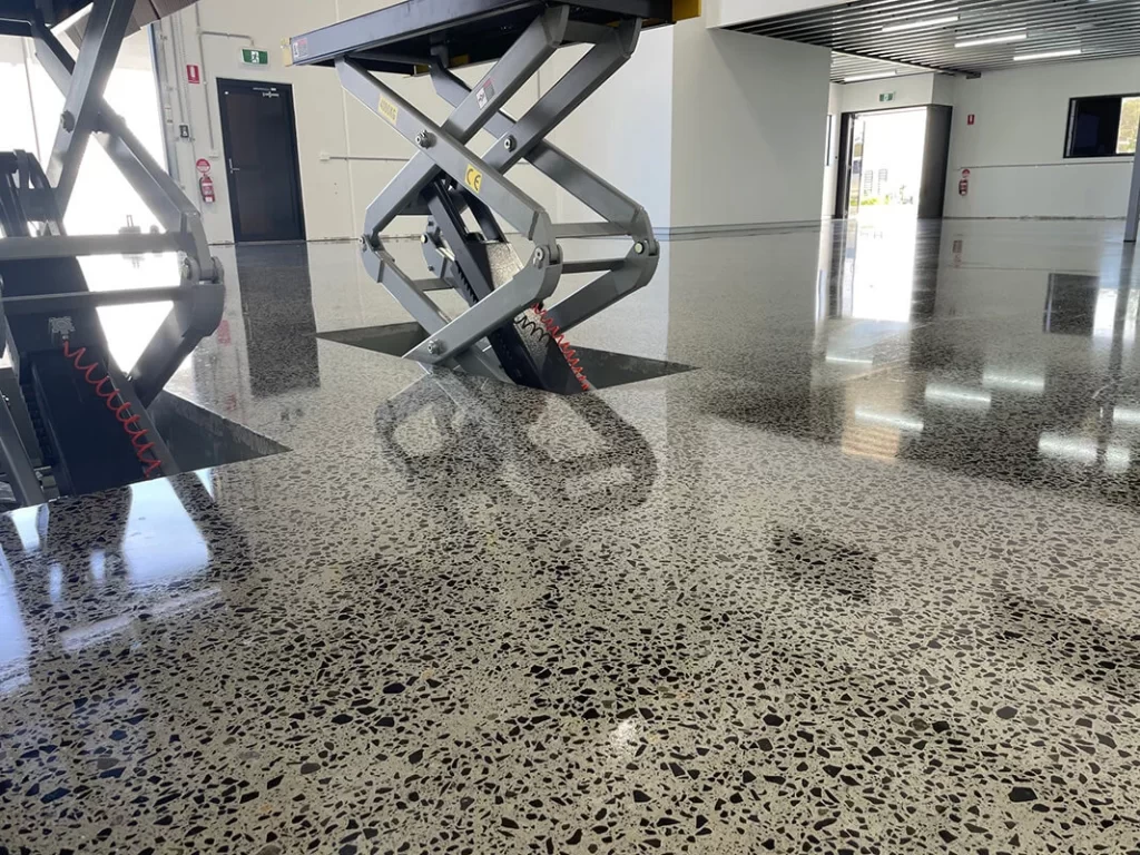 Polished concrete finished job